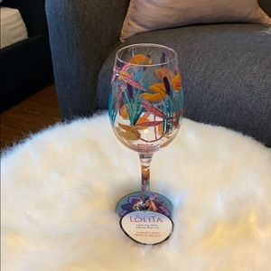 Lolita Dragonfly Magic hand-painted wine glass
